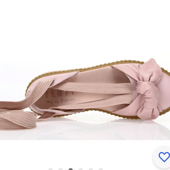 Fenty By Rihanna X Puma Pink Bow Creeper Chunky Platform Wrap Up Sneakers 6.5 - Picture 4 of 16